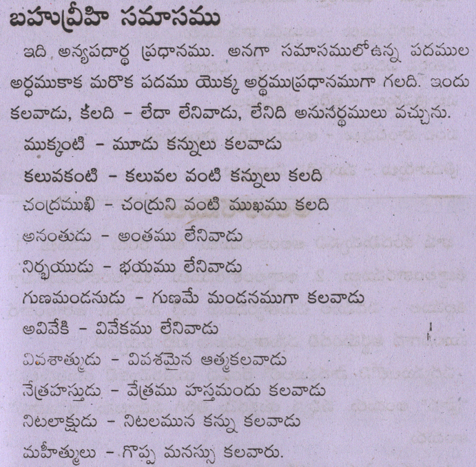 Bahuvrihi Samasamu