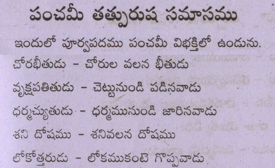 Panchami Tatpurusha Samasamu